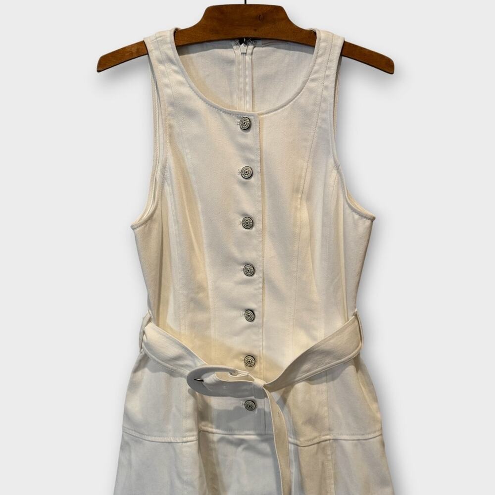 NEW Cinq à Sept Margaret Sleeveless Cotton Blend A-Line Midi Dress Size 8 - Picture 7 of 12